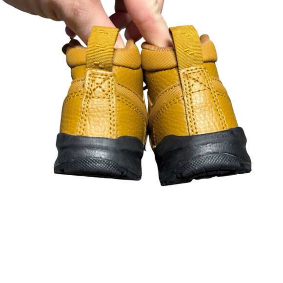 Nike Manoa LTR Toddler 4C High Top Hiking Boot Lace Up Wheat Black BQ5374-700 - Picture 4 of 8